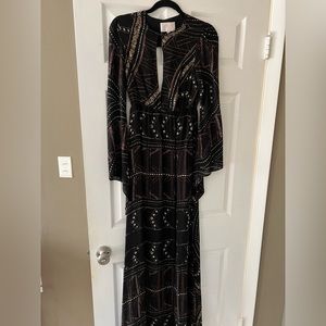NWOT Stone Cold Fox 100% silk maxi dress